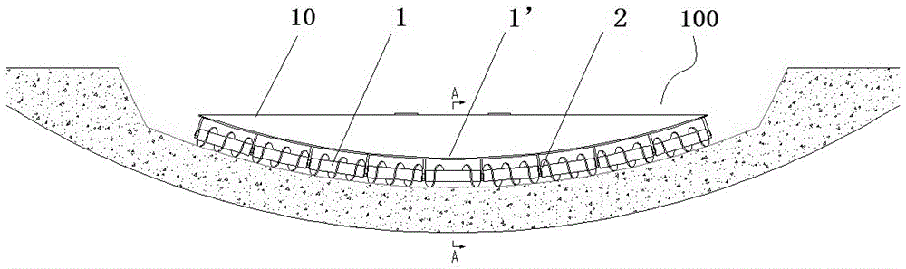 Concrete paving equipment with curved surface paving function