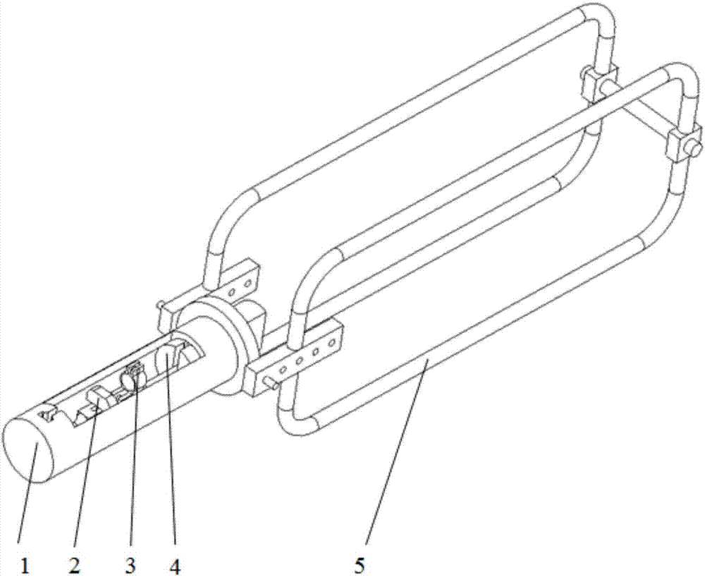 Device for testing breaking tenacity in long and narrow space and using method of device