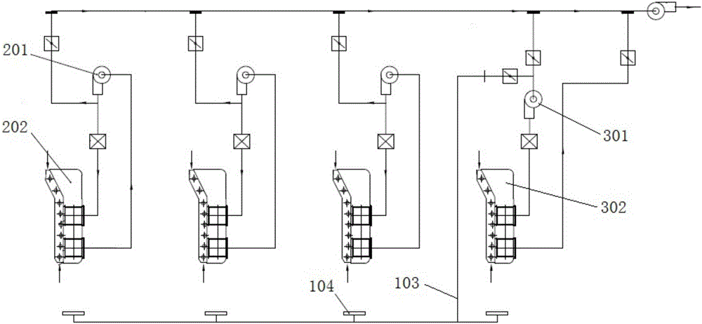 Exhaust hot air drying system