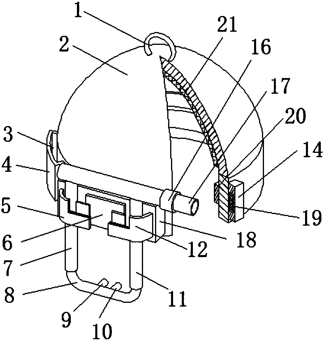 Head cover for noninvasive ventilation of infant rhinobyon