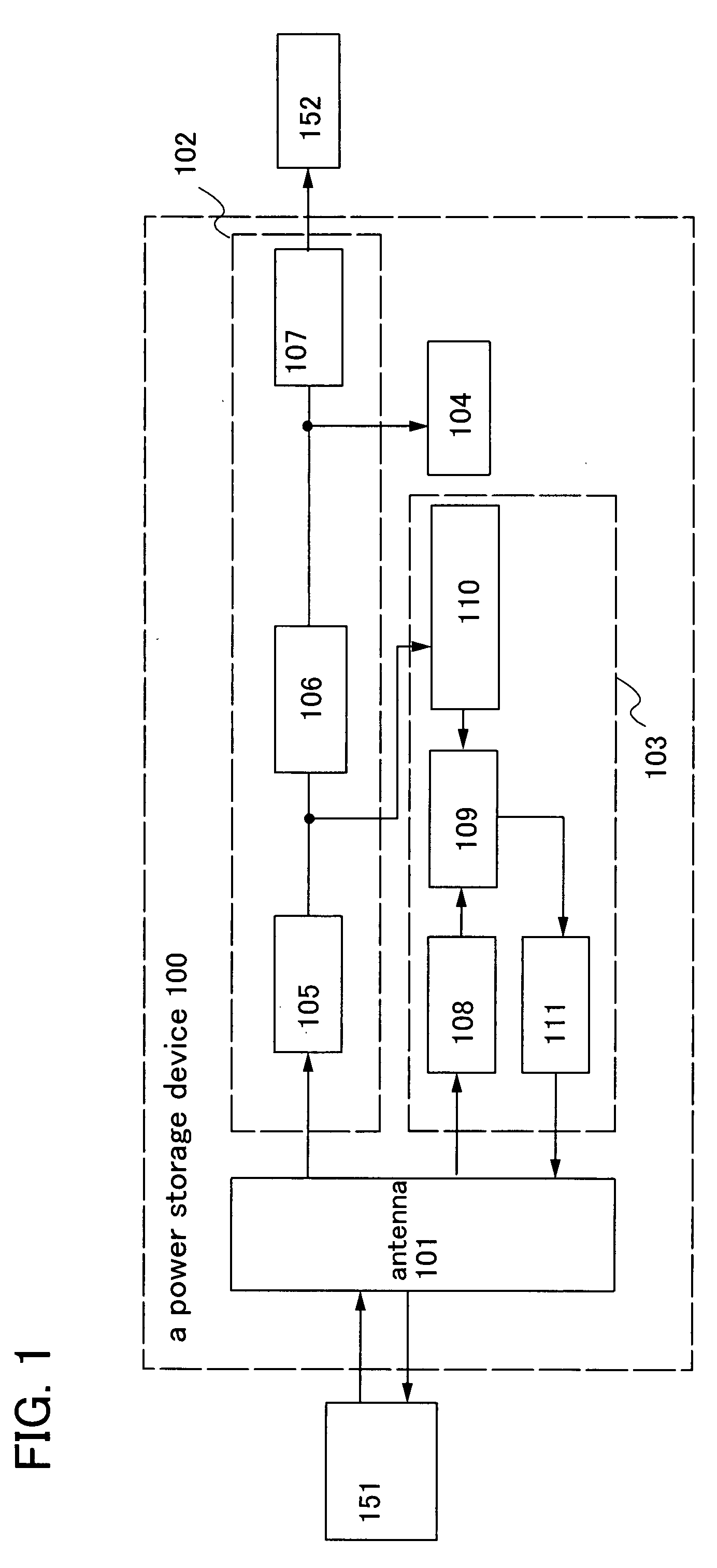 Power storage device and semiconductor device provided with the power storage device