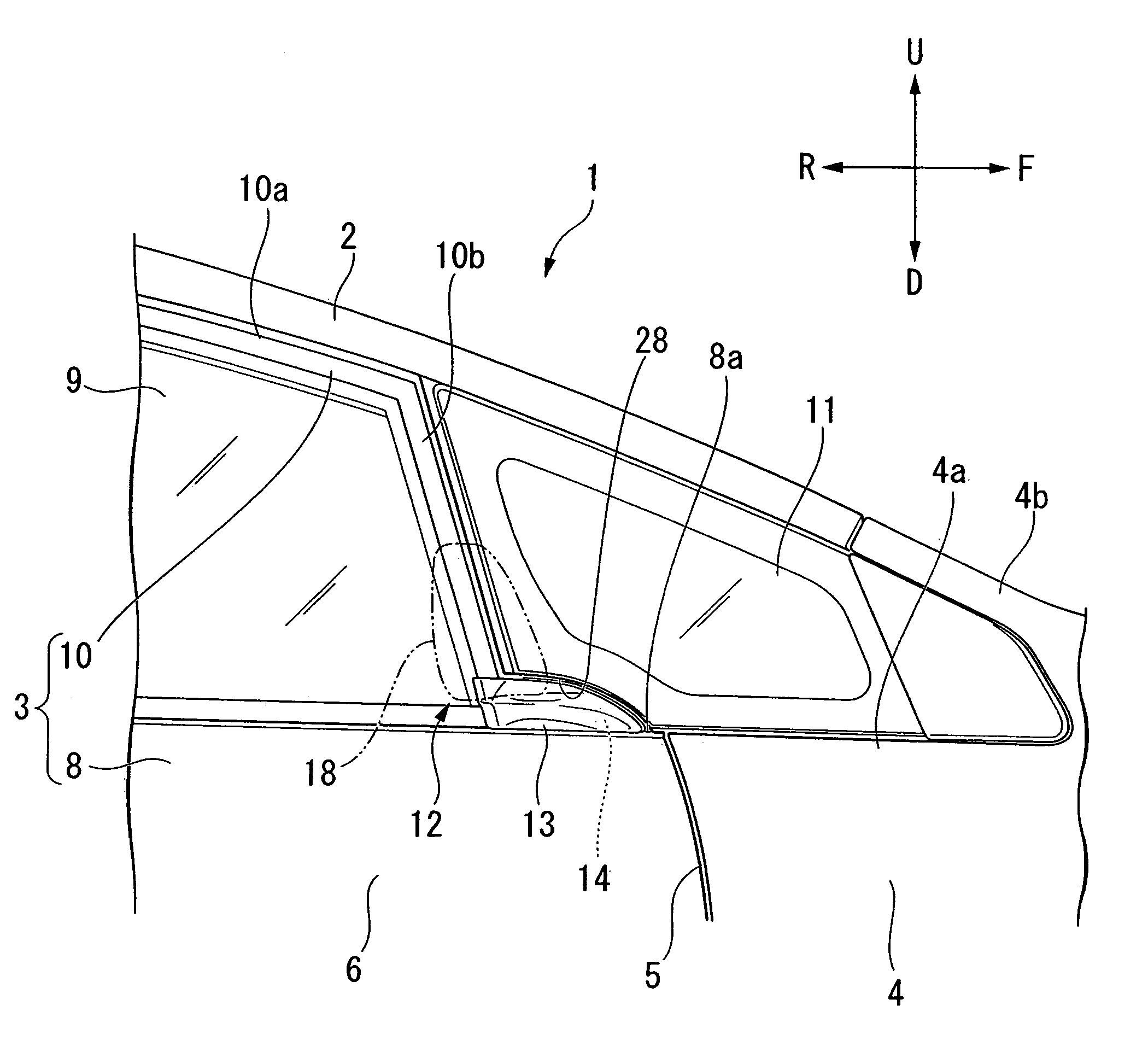 Vehicle door mirror mount structure