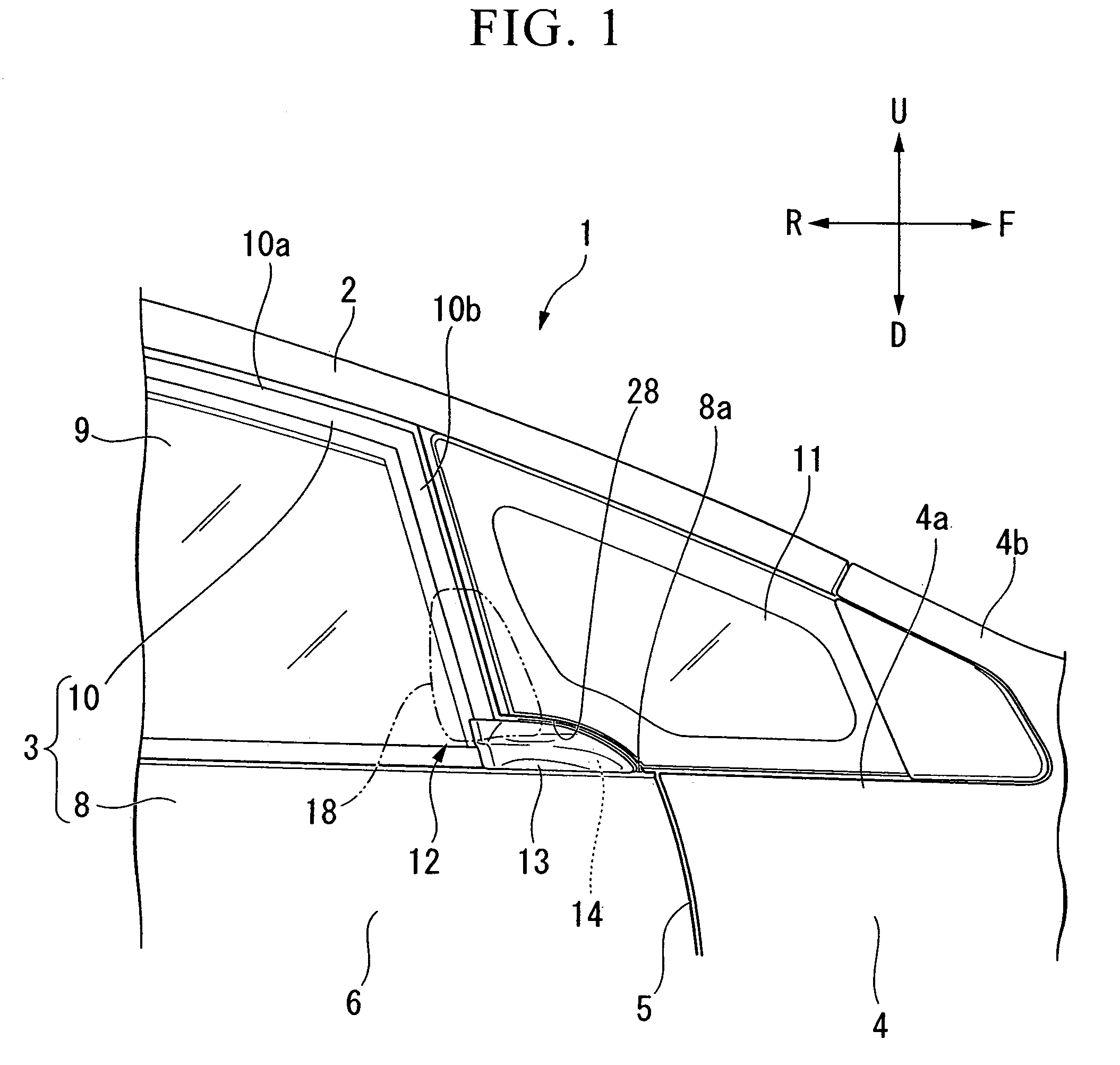 Vehicle door mirror mount structure