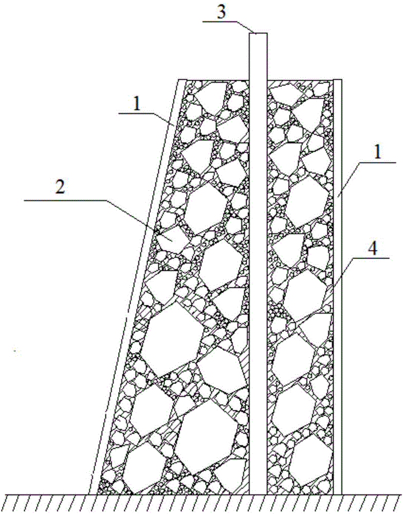 Retaining wall construction device