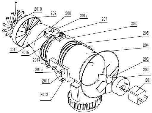 Spray dust-removal haze-removal vehicle with vector nozzle