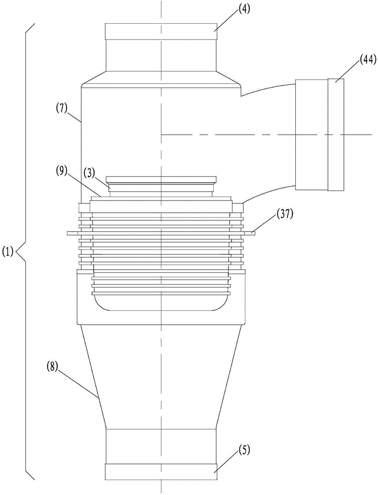 Drainage concentrator for high-rise building toilet