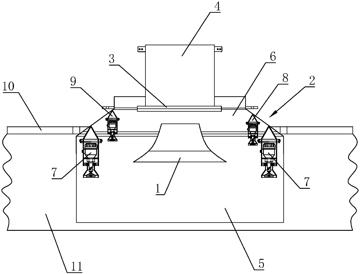 Bulk head of dry slag bulk machine