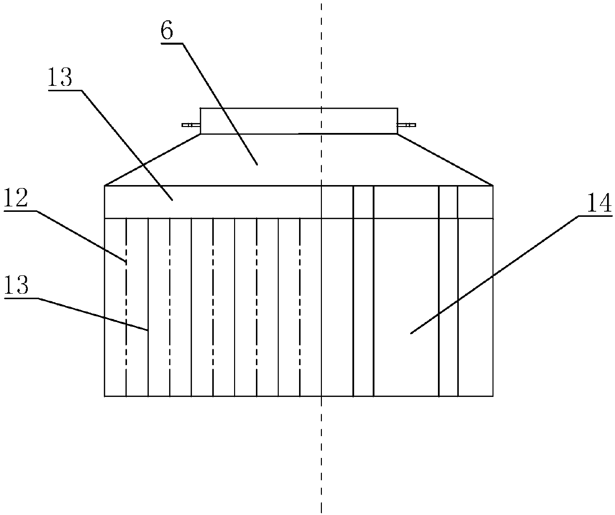 Bulk head of dry slag bulk machine