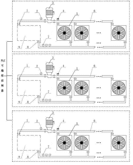 Independent water cooling device of large-scale megawatt-level wind generating set