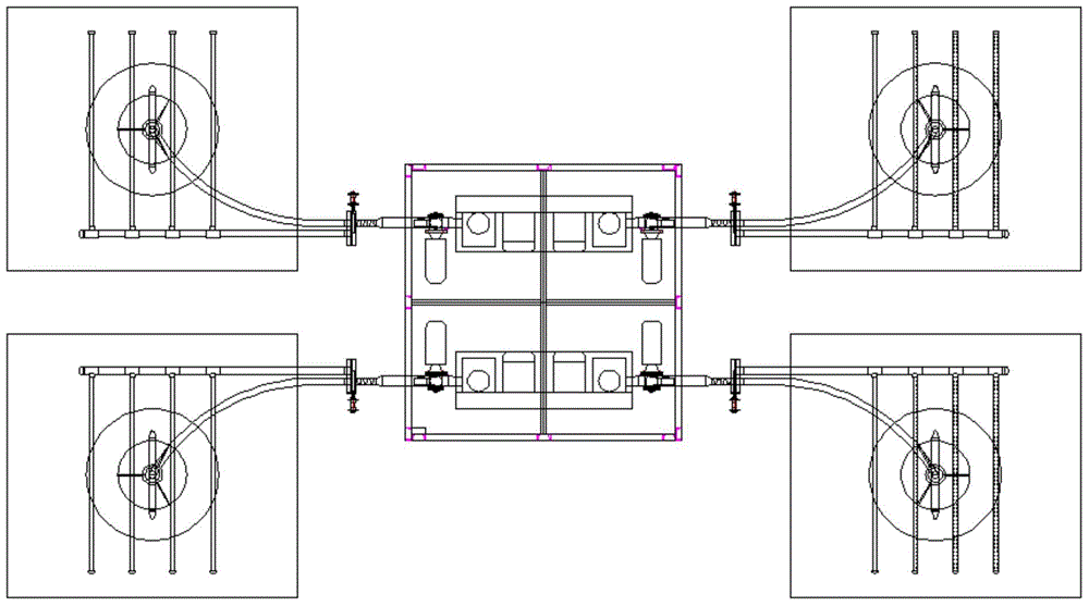 Centralized automatic feeding and oxygenation system for aquaculture