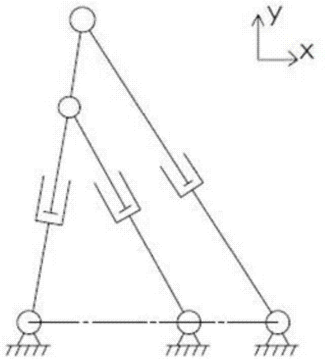 Planar three-freedom-degree parallel mechanism driven by three linear drivers and application thereof