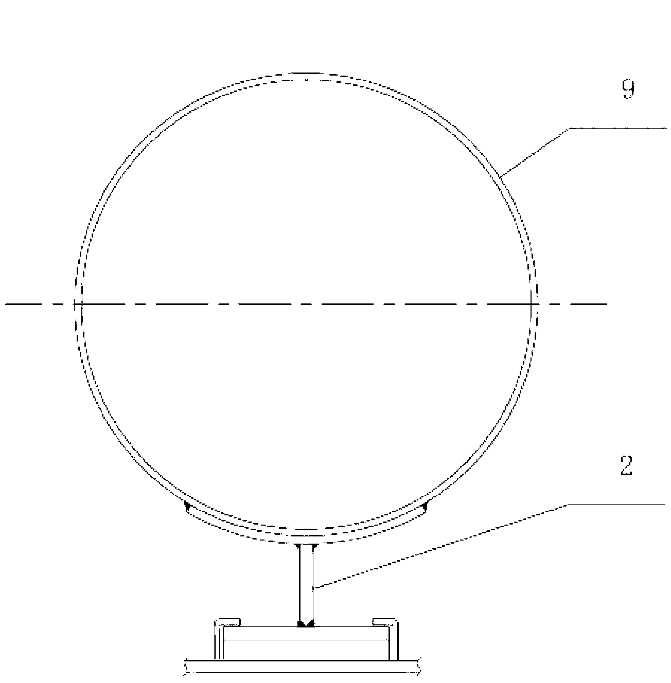 Bracket for smoke exhaust pipe of main generator of semisubmersible drilling platform and setting method thereof