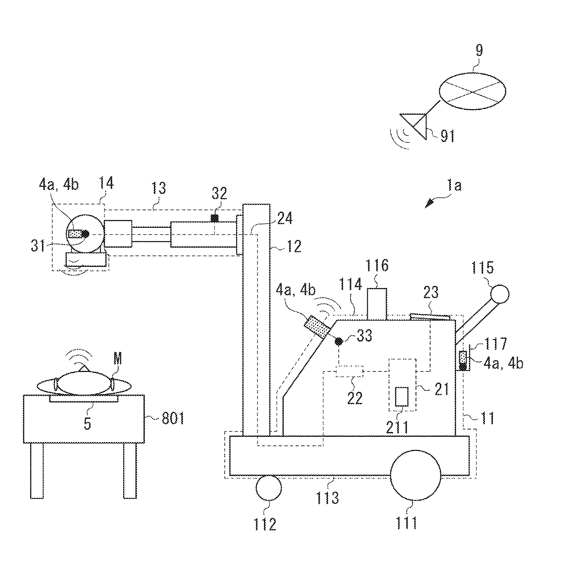 Movable radiographing apparatus and movable radiation generating apparatus having wireless communication