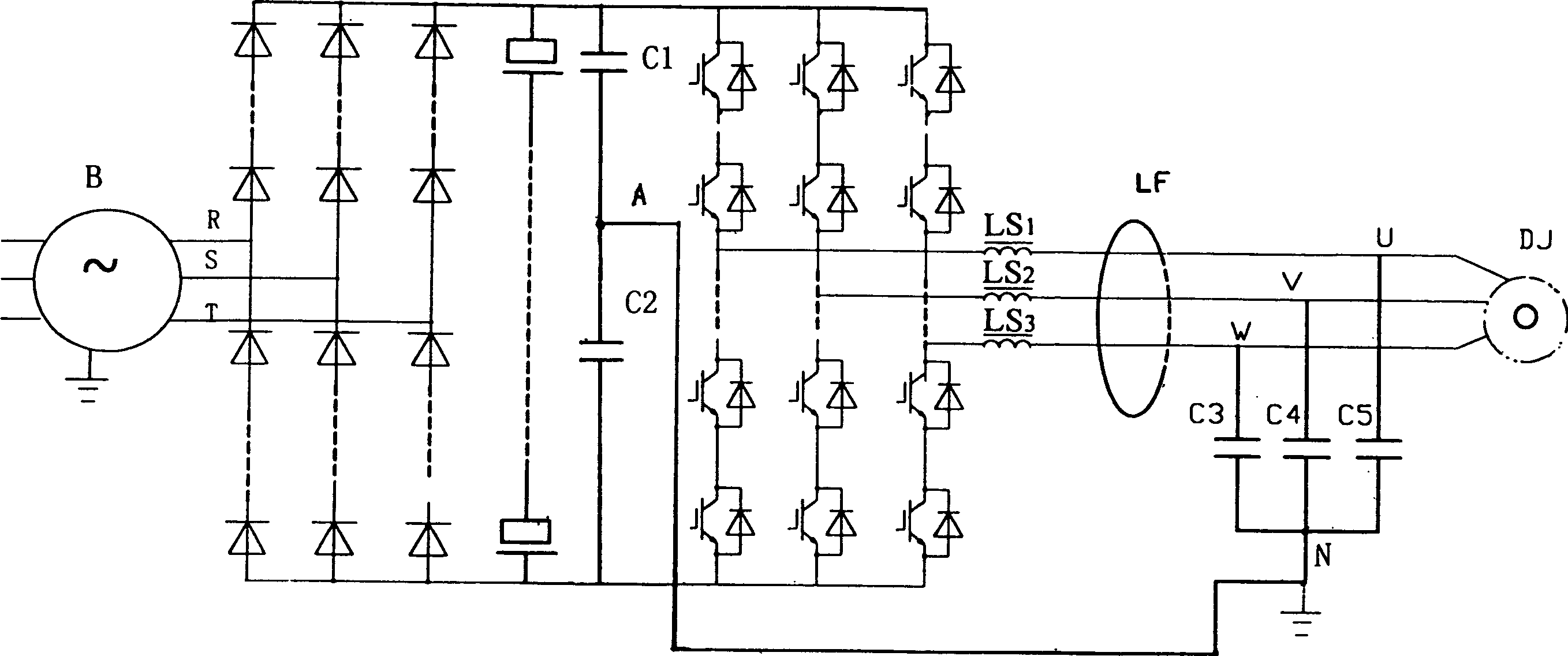 Multifunctional electric energy converter