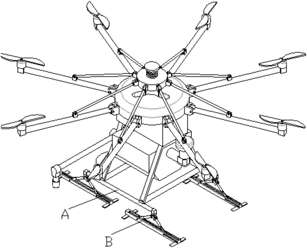 Unmanned aerial vehicle undercarriage for agricultural machinery