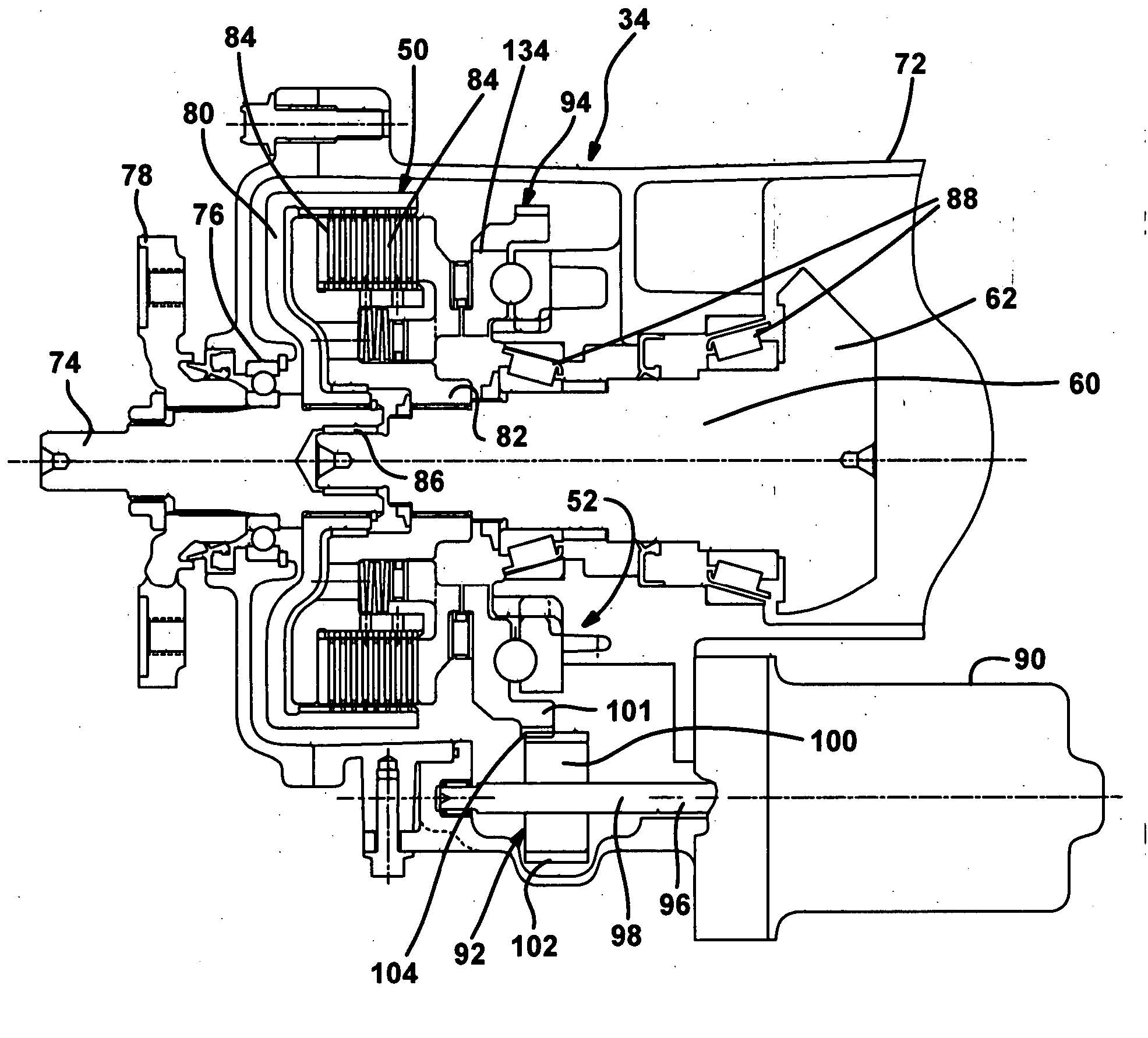 Power-operated clutch actuator for torque transfer mechanisms