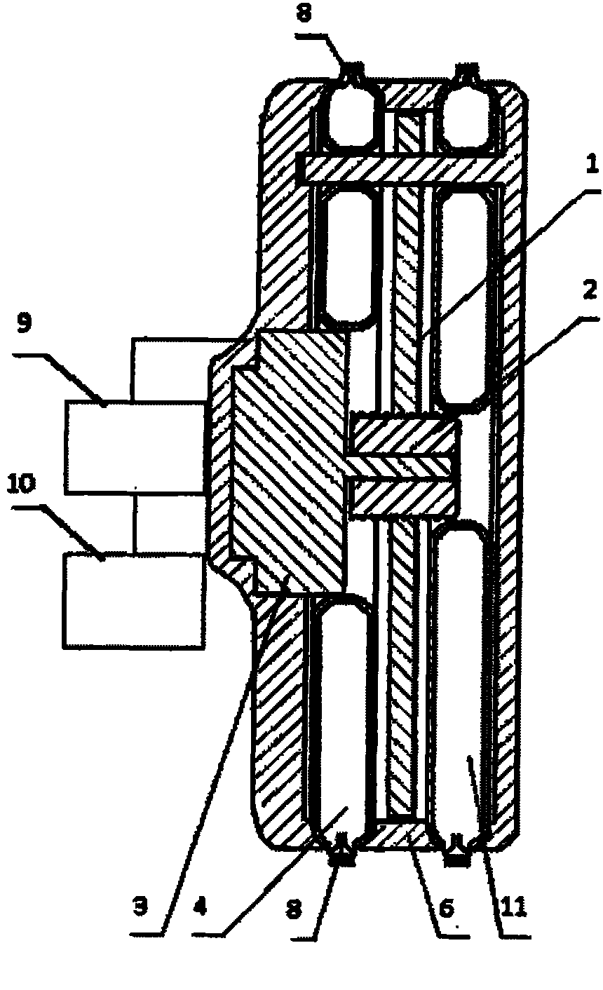 Ultrasonic motor drive diaphragm type blood pump