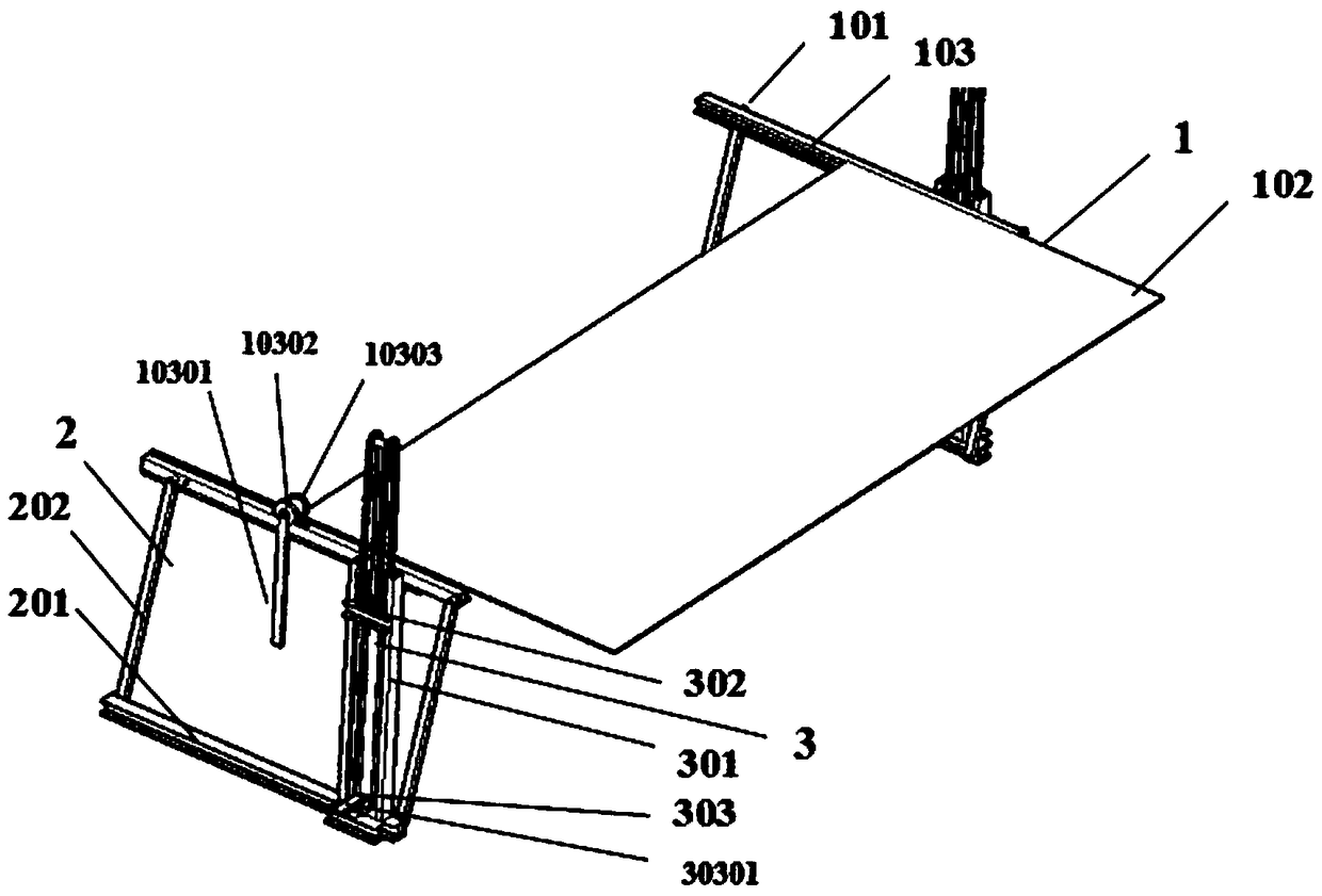 Non-avoiding no-power jacking type transverse-placing transverse-entering double-layer garage