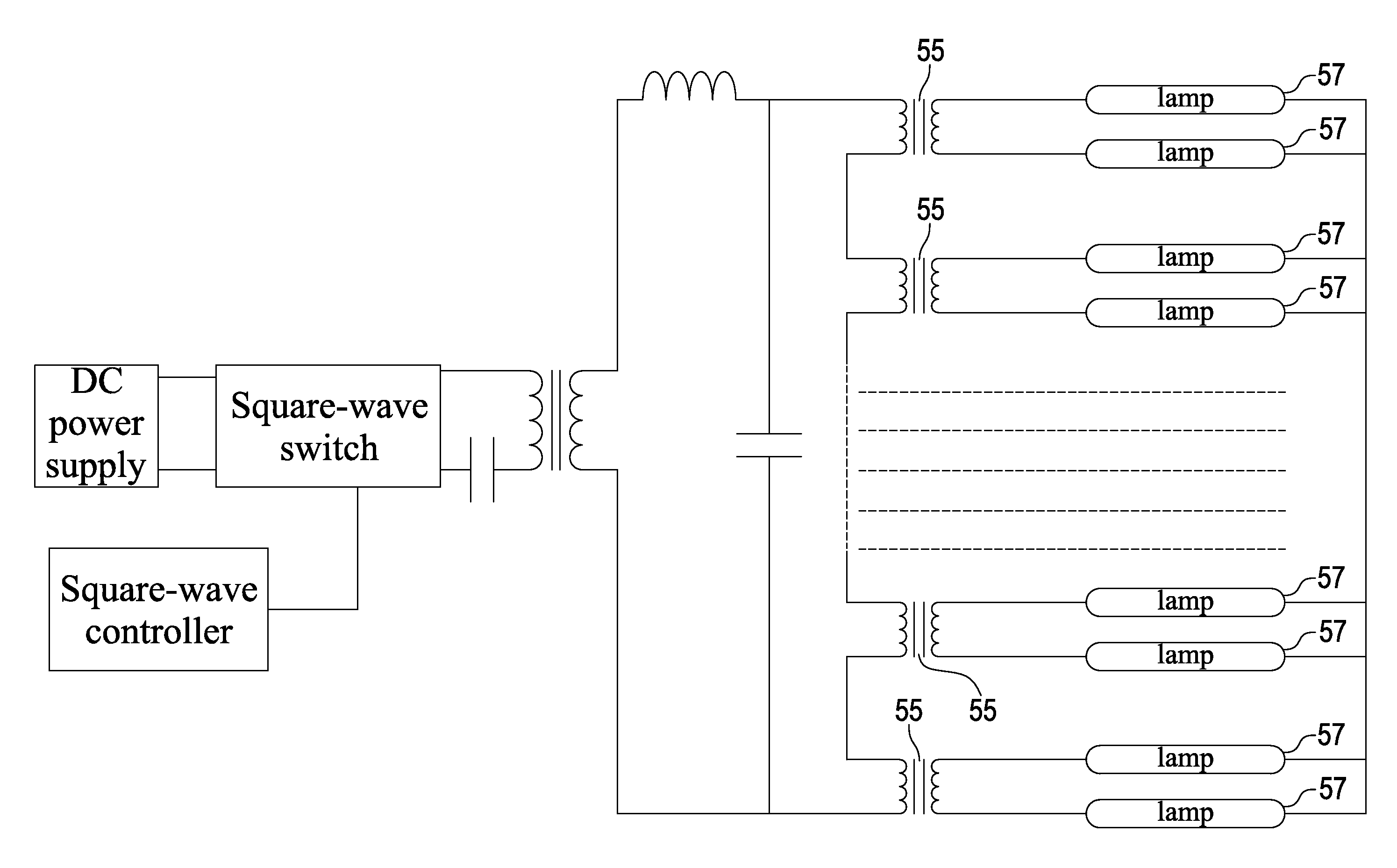 Coupled lamp driving device