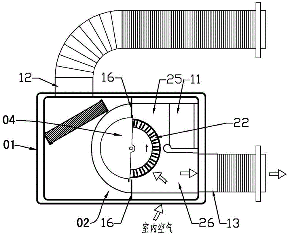 Ventilation device with fresh air function