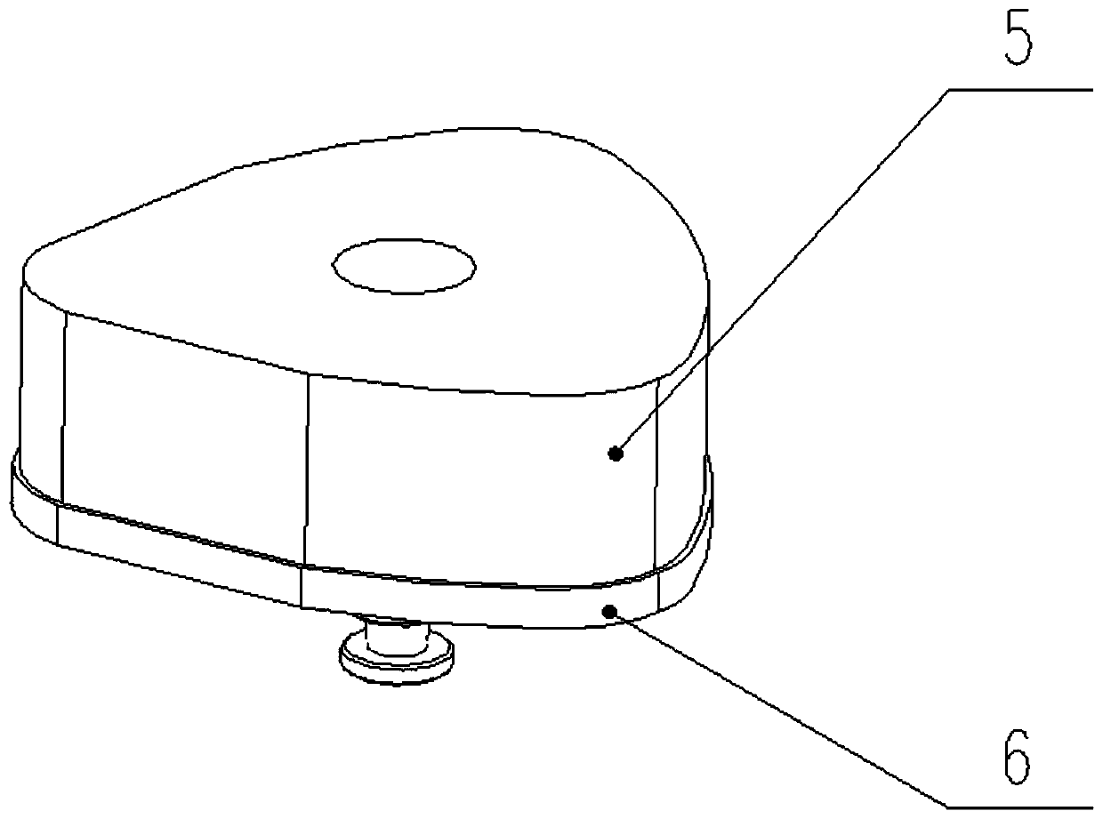 Arc-triangle-shaped powder metallurgy brake pad for high-speed motor train unit