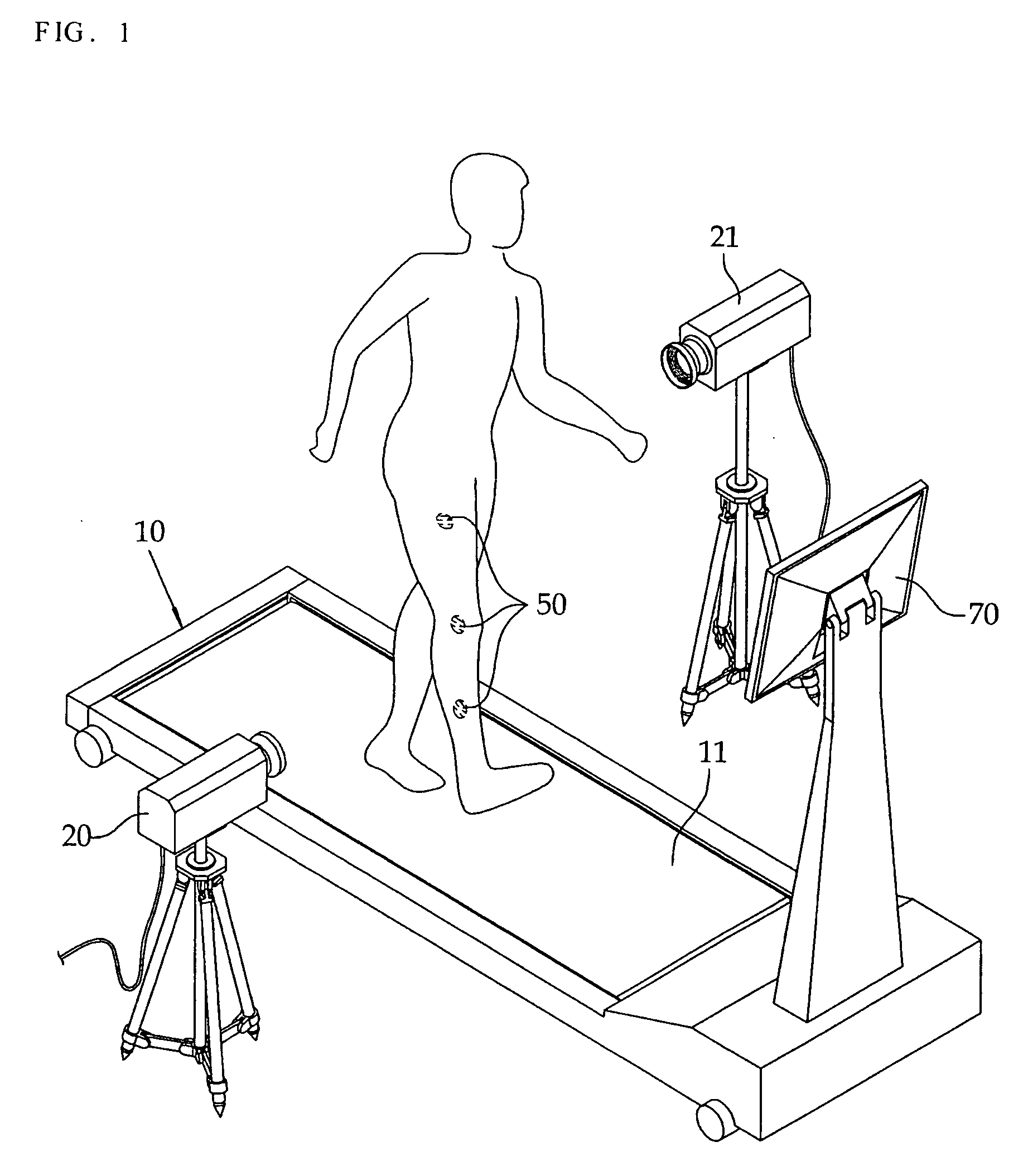 Gait training system using motion analysis