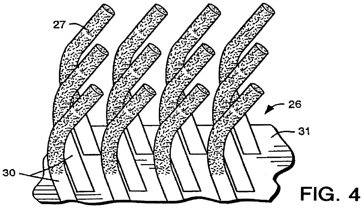 Method and apparatus for surface finishing fabric with coated wires