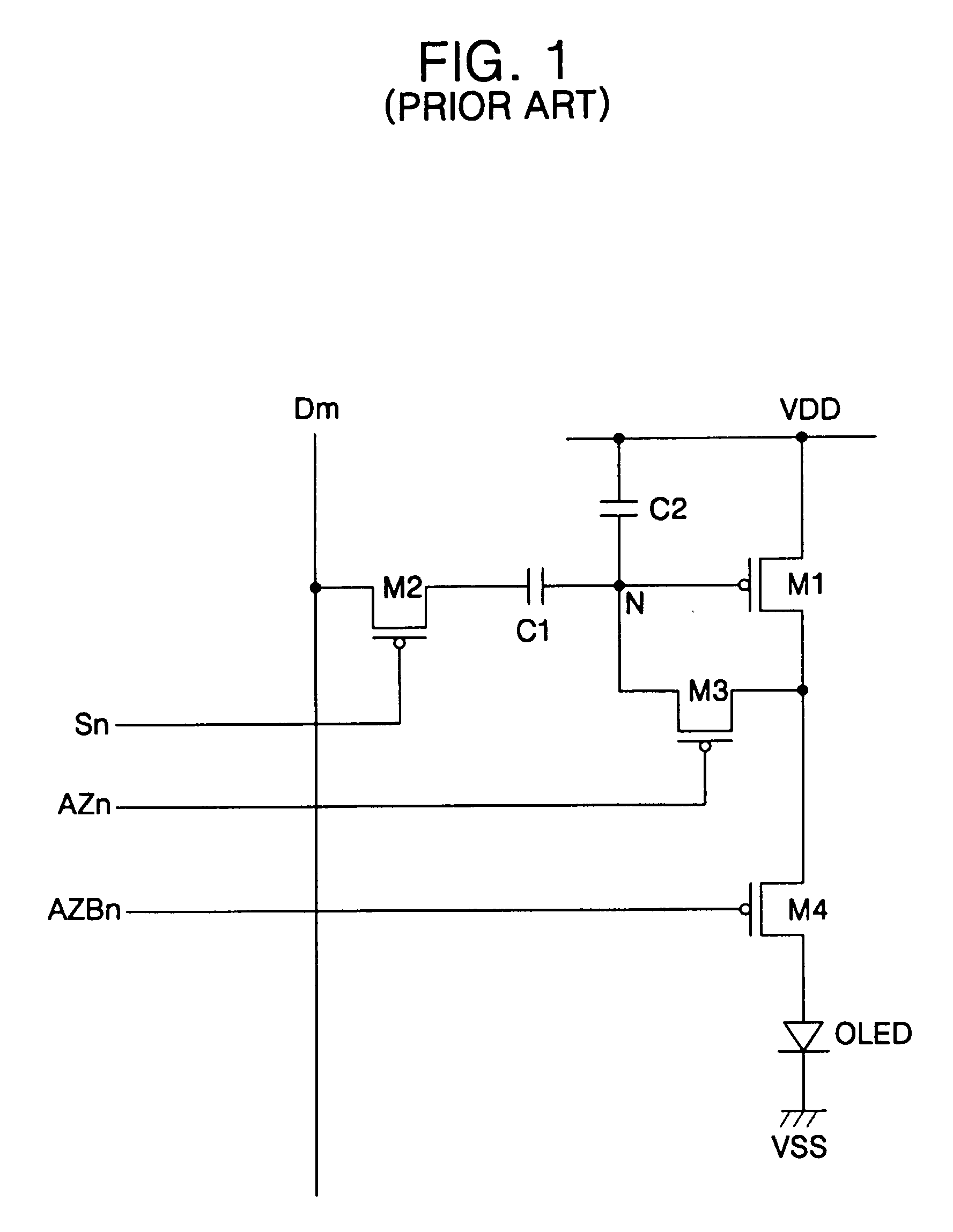 Pixel circuit of organic electroluminescent display device and method of driving the same