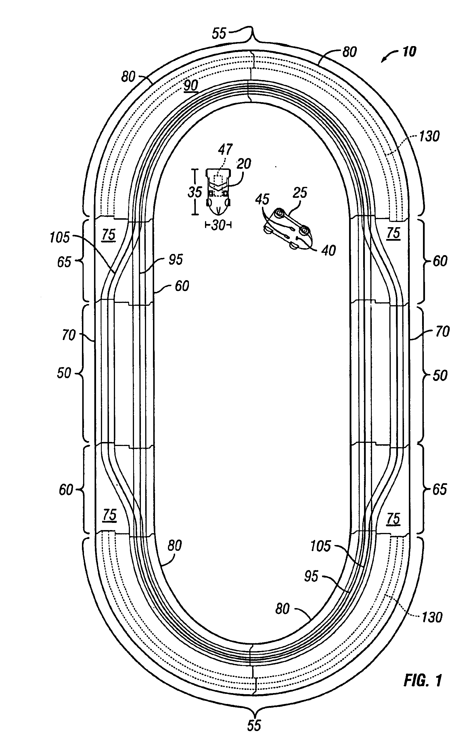 Toy vehicle slot track