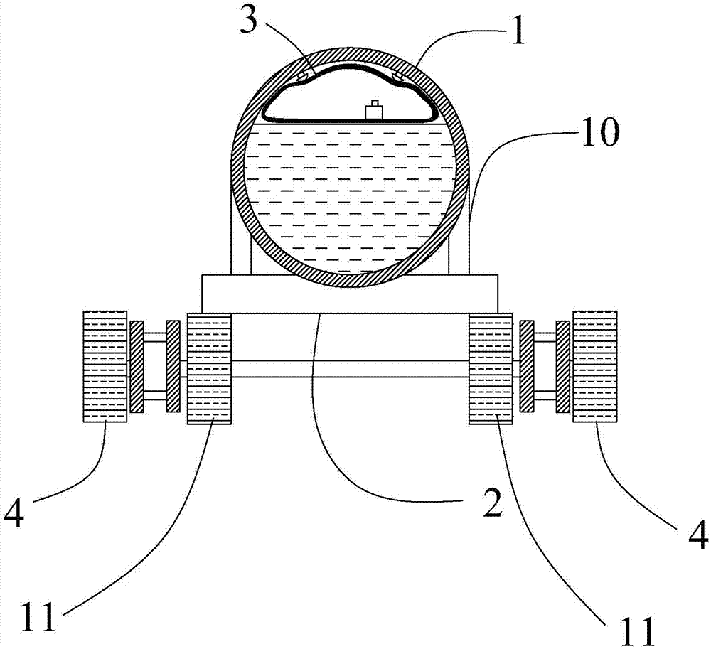 Airbag type tanker rollover prevention device and system