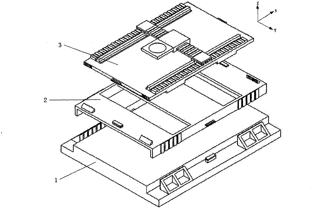 Magnetic preloading balance positioning system for photoetching machine workpiece stage