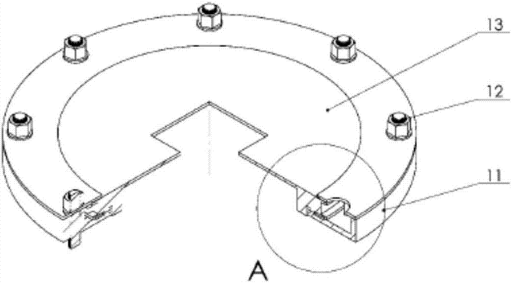 Positioning telescopic arm device used for reaction kettle cleaning