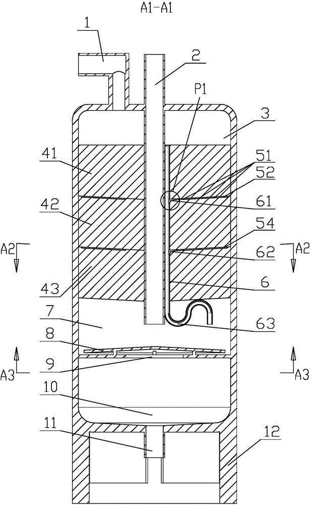 Foam metal filtering type oil separator