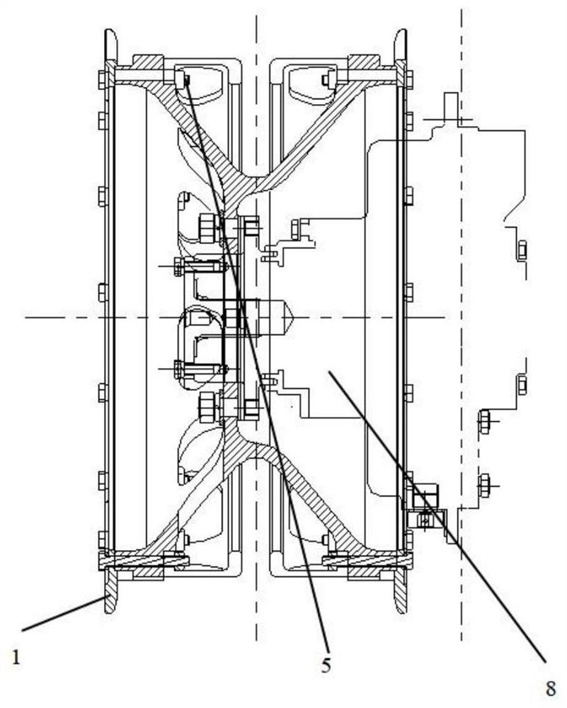 Double-gear positioned integrated supporting ring driving wheel