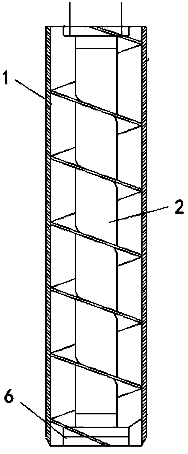 A kind of steel casing for the full casing pipe construction method capable of actively transporting slag and its construction method