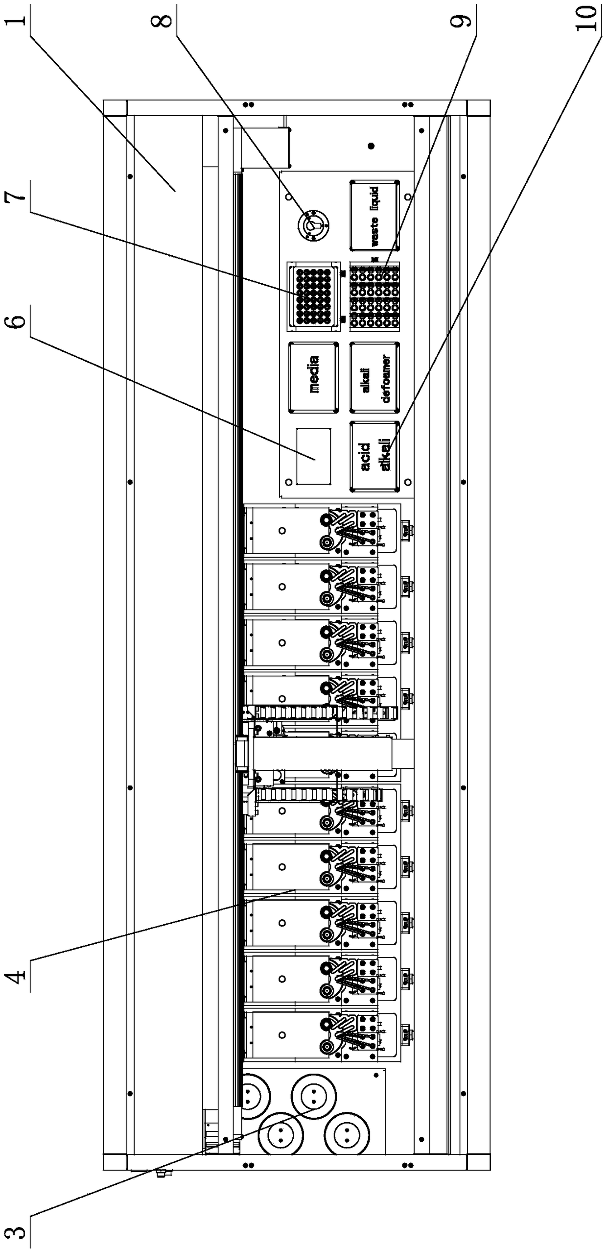 Parallel cell automatic culture workstation