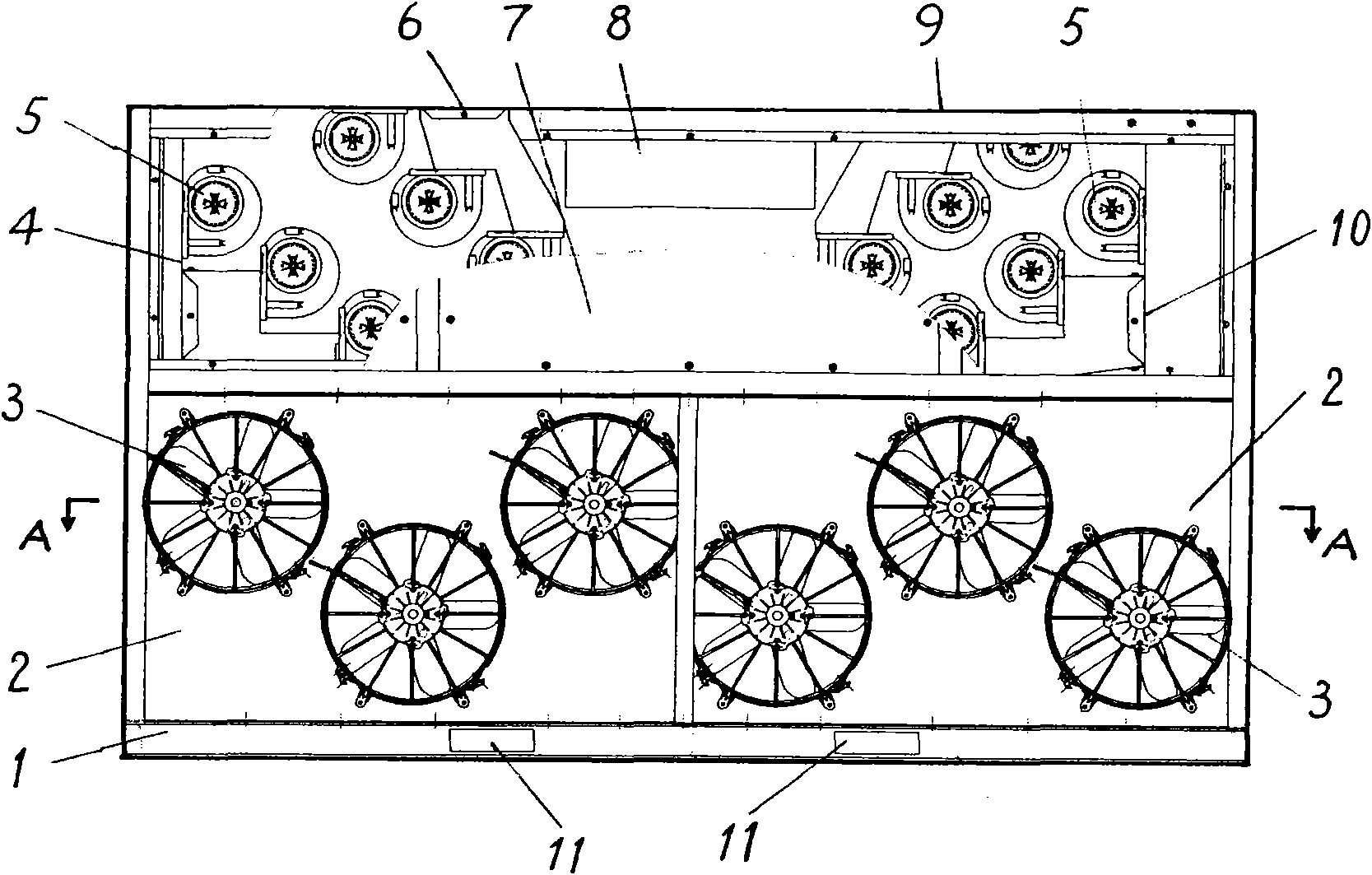 Air conditioner of double-decker bus