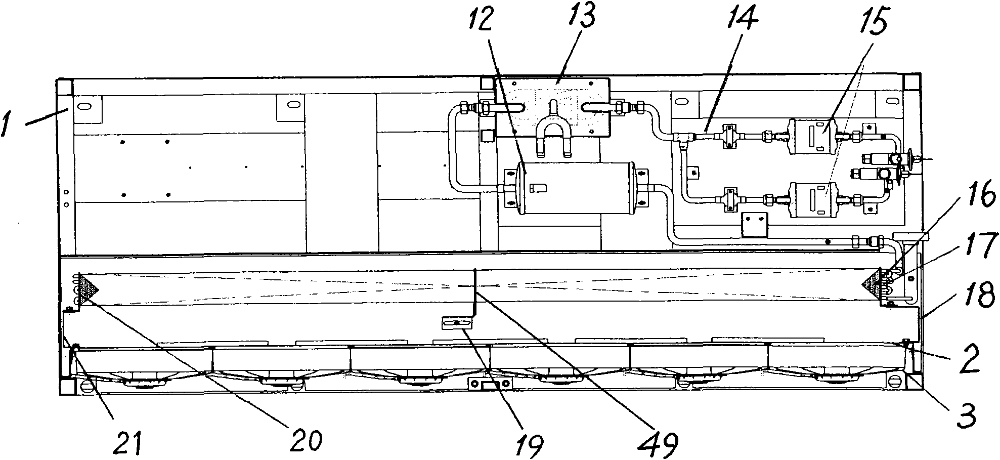 Air conditioner of double-decker bus