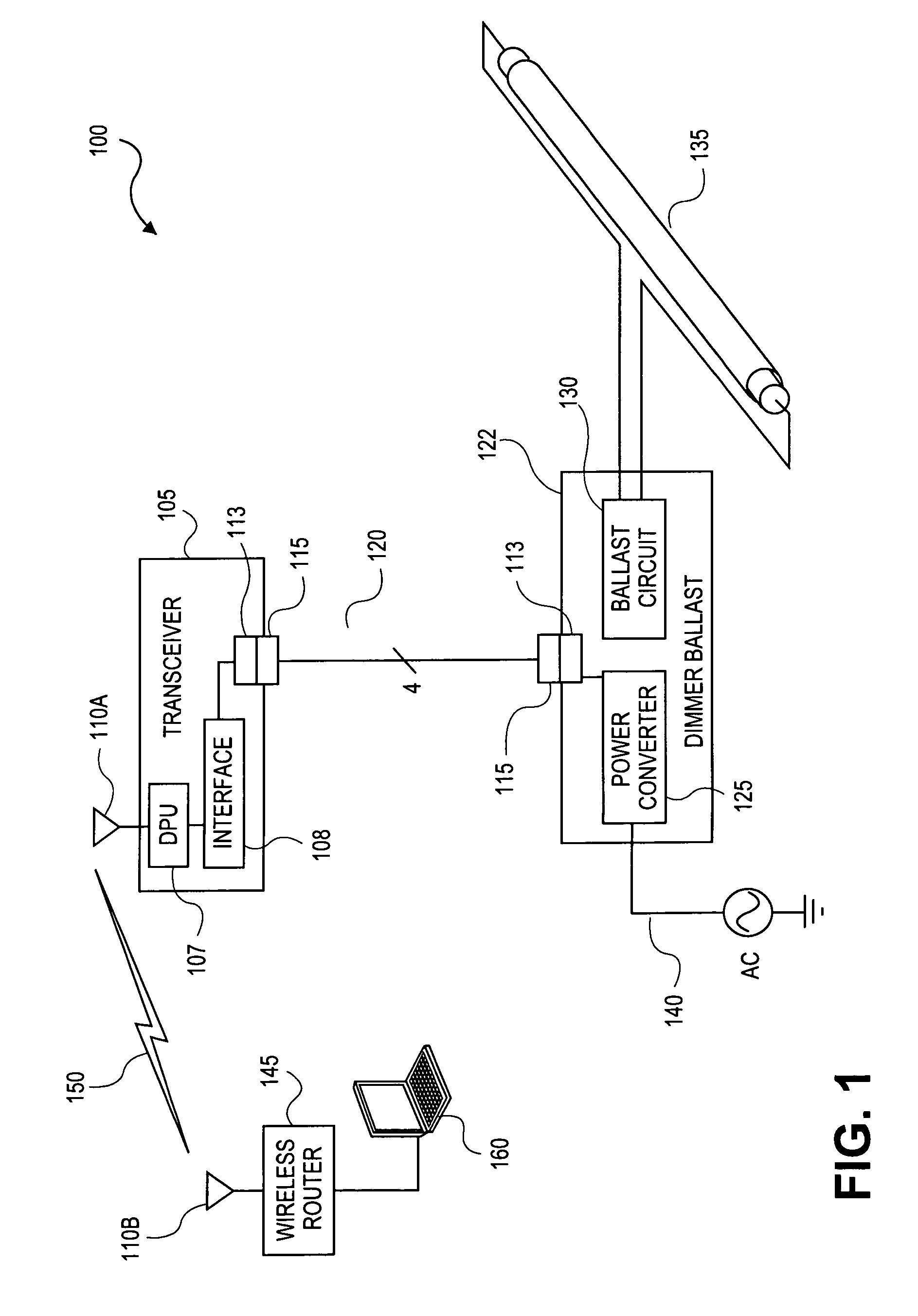 Modular wireless lighting control system using a common ballast control interface