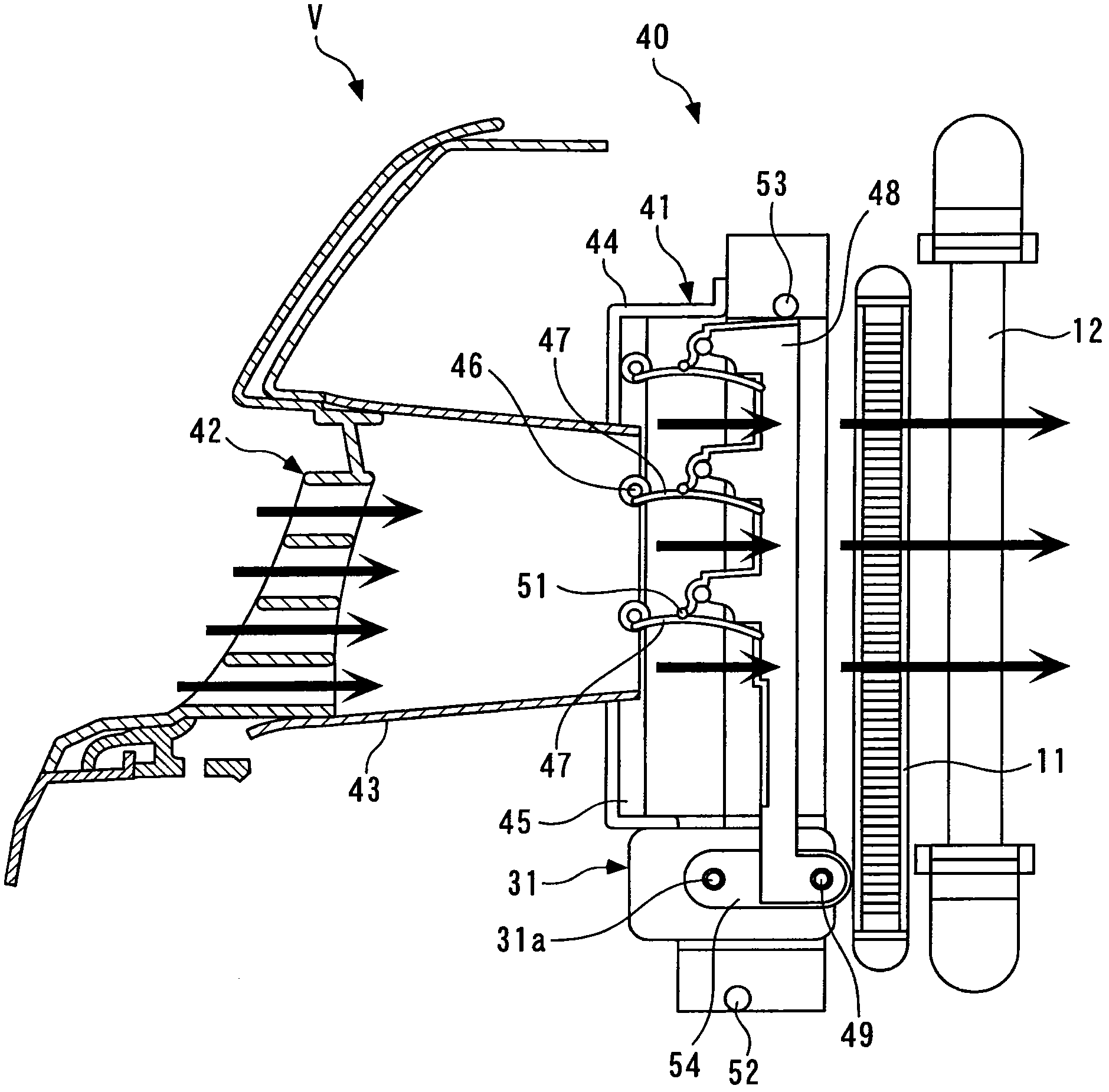 Grille shutter opening/closing control device