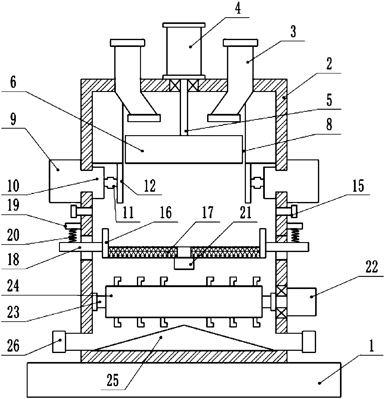 Cyclone gas atomization type powder making device using liquid metals