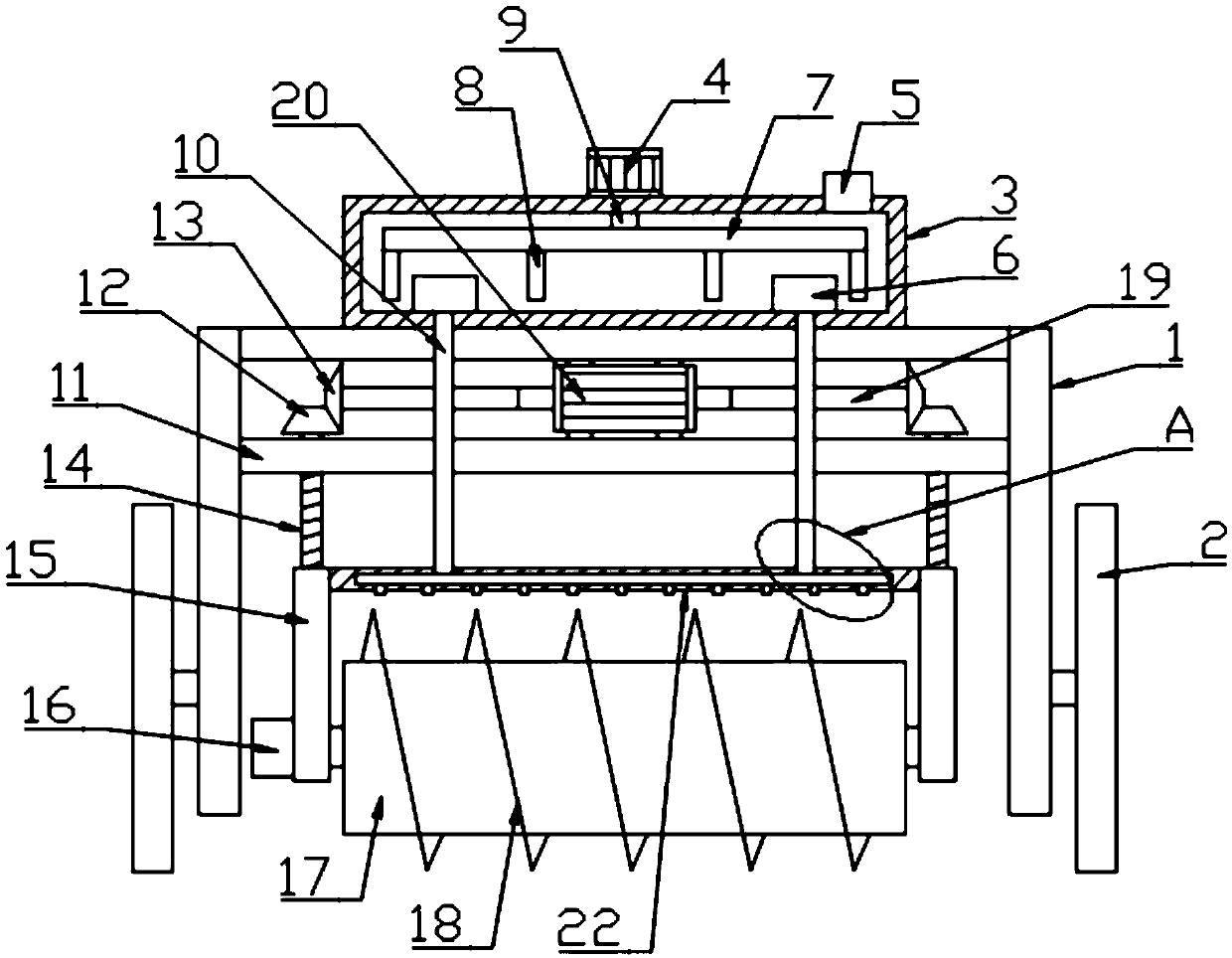 Agricultural machinery for improving soil