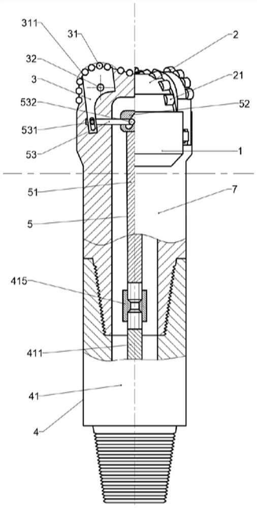 Cross cutting PDC (Polycrystalline Diamond Compact) drill bit and design method