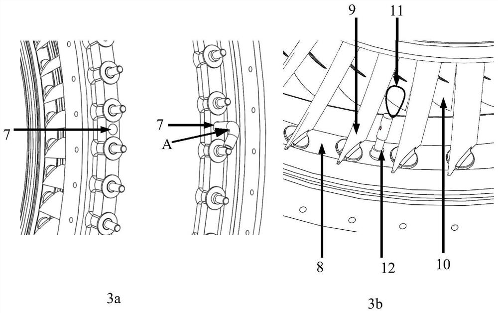 Blade tip gap measuring device, system and method based on endoscope and linear structured light