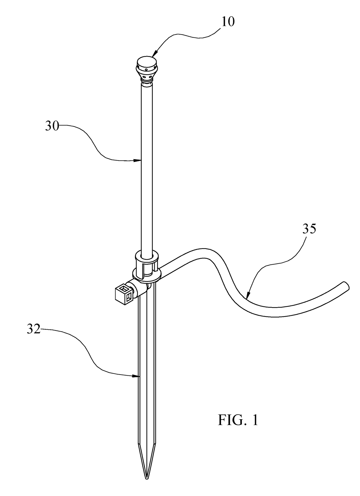 Present invention relates to a micro stream emitter for use in irrigation systems and, in particular, a micro stream emitter configured for discharging water at the root ball and soil around plant.