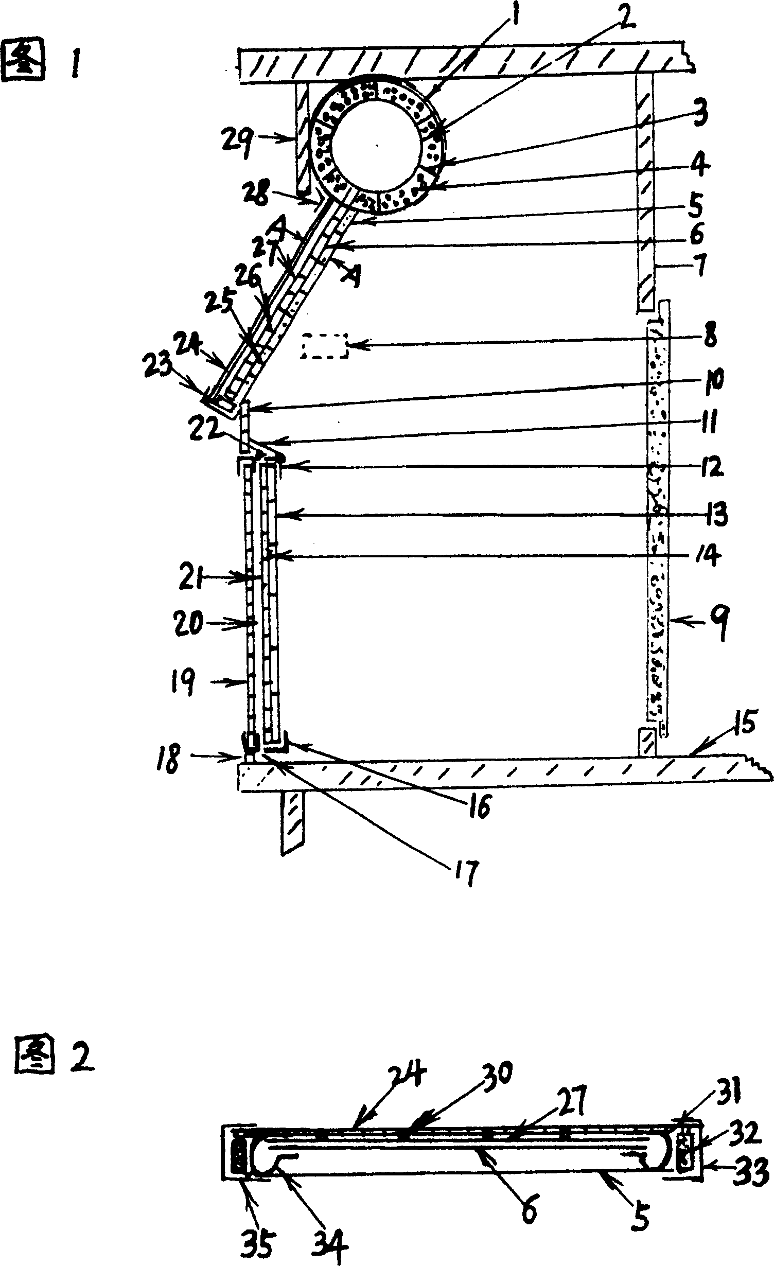 Overall plastic pressure-bearing antifreezing solar bathroom and heating balcony