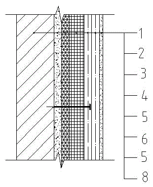 Construction method for outer wall outer thermal insulation rock wool boards