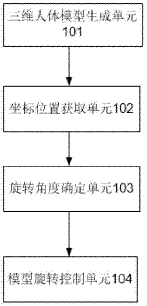 Three-dimensional human body model rotation system and method