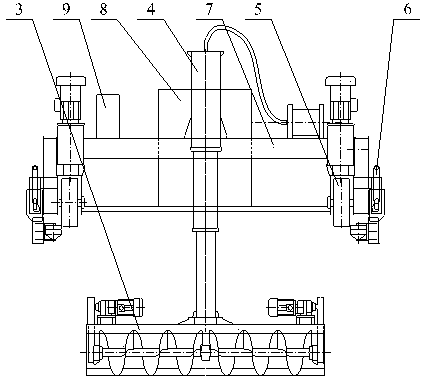 Flowing type efficient spiral material leveling machine