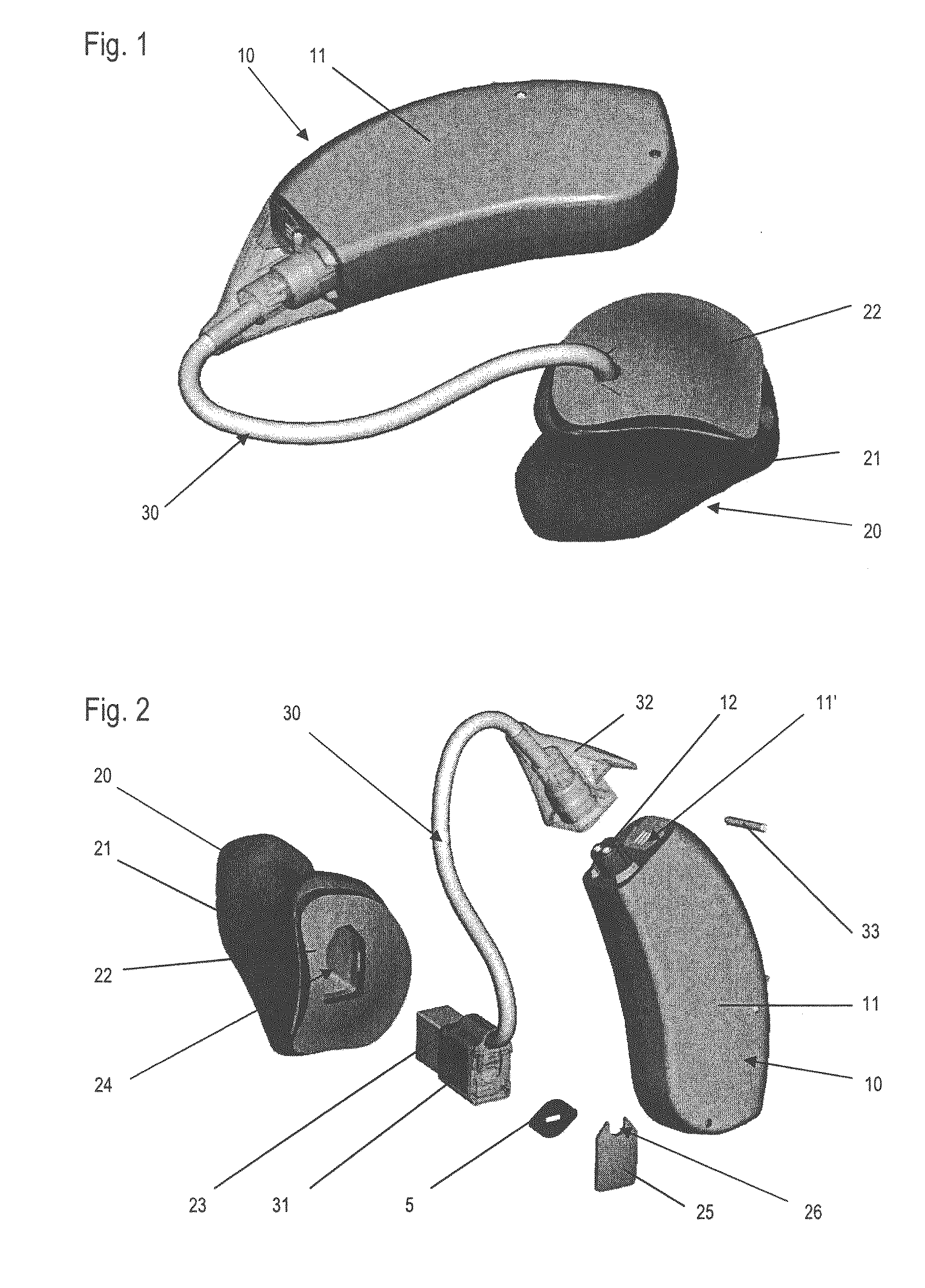 Connector system for receivers of hearing devices